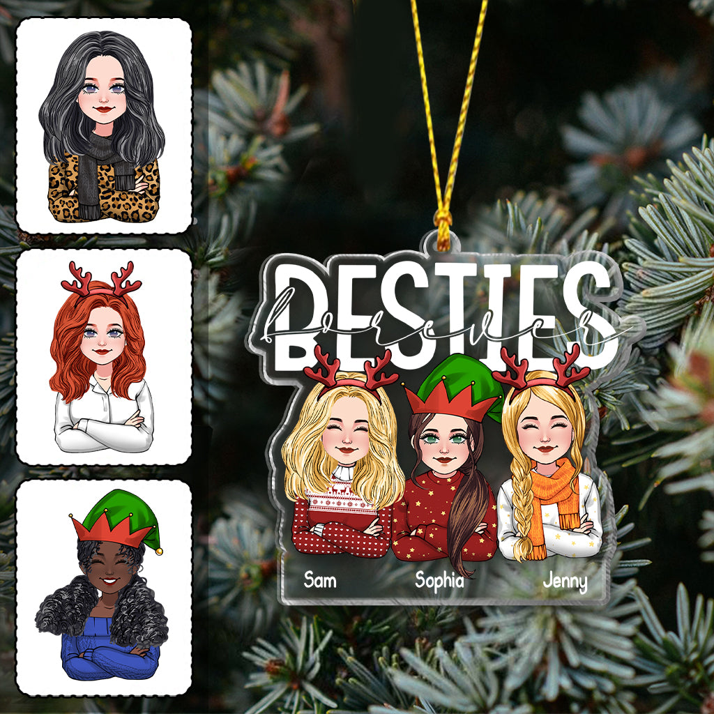 Für immer beste Freundinnen – Geschenk für eine Freundin – Personalisierter transparenter Anhänger