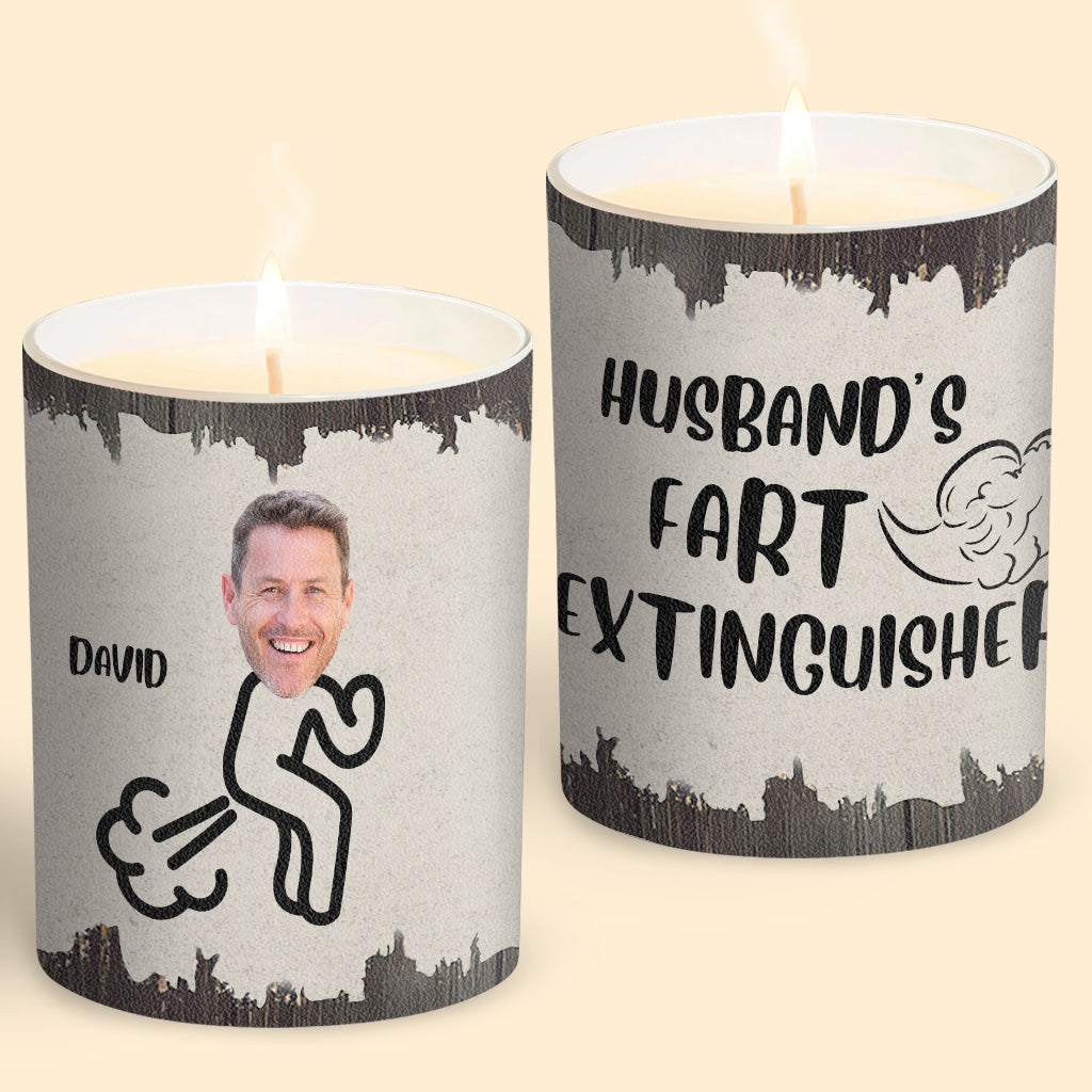 Furzlöscher – Geschenk für Papa, Oma, Opa, Mama, Onkel, Tante, Sohn, Tochter, Bruder, Schwester, Enkelin, Enkel, Ehemann, Ehefrau, Freund, Freundin, Freund – Personalisierte Kerze mit Holzdeckel