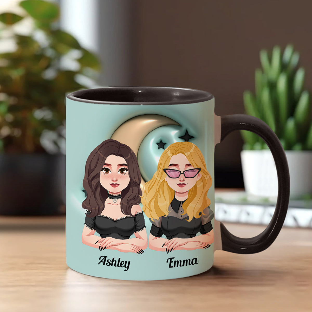 Wir sind nicht Zucker & Gewürze & alles Schöne, wir sind Salbei & Kapuze – personalisierte Tasse mit Hexenakzent