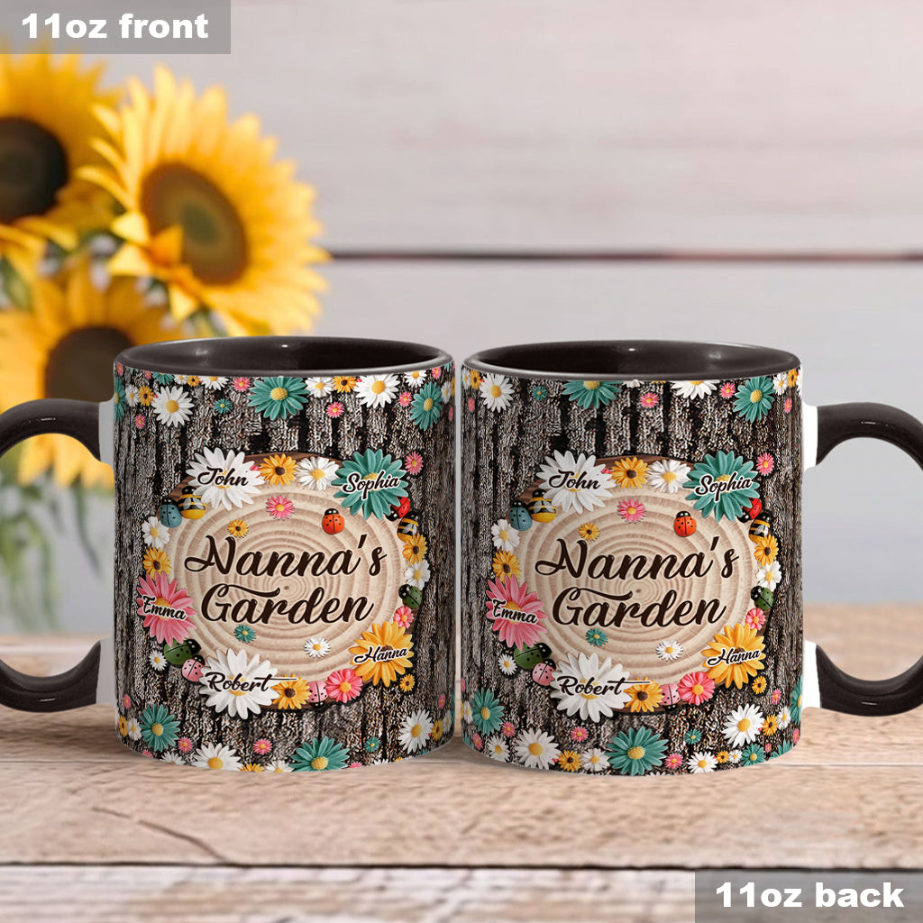 Nana's Garden - Personalized Grandma Accent Mug