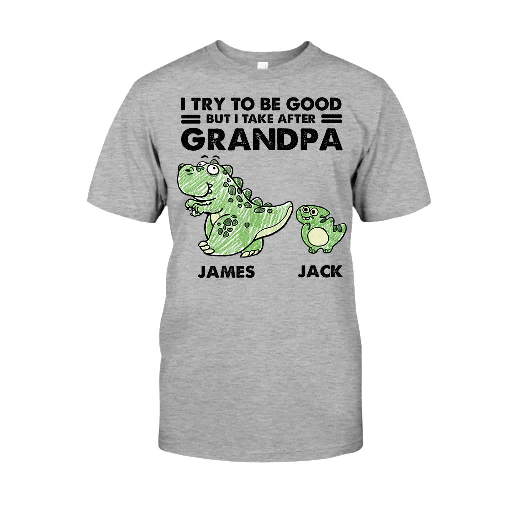 Ich bin ganz nach meiner Oma/meinem Opa gekommen – Geschenk für Opa – Personalisiertes T-Shirt und Hoodie