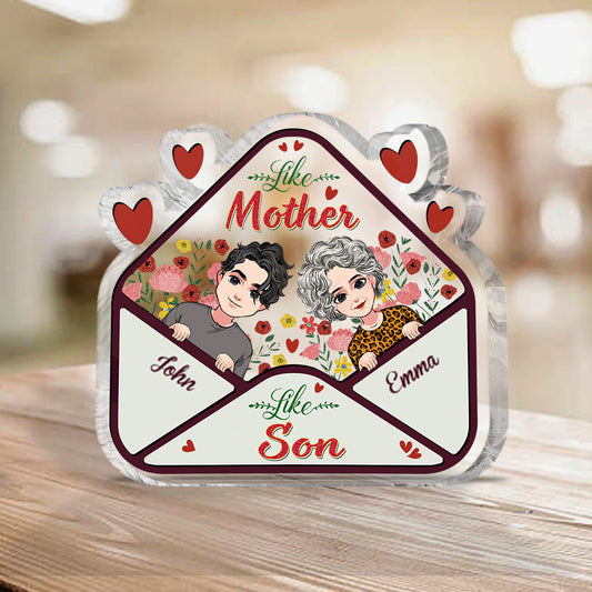 Like Mother - Gift for mom, daughter, son - Personalized Custom Shaped Acrylic Plaque