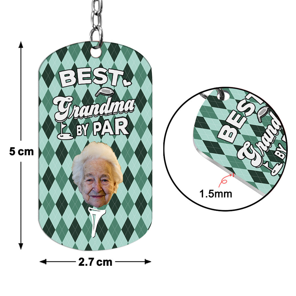 Bester Papa aller Zeiten – Golfgeschenk für Papa, ihn, Freund, Ehemann, Opa – Personalisierter Edelstahl-Schlüsselanhänger