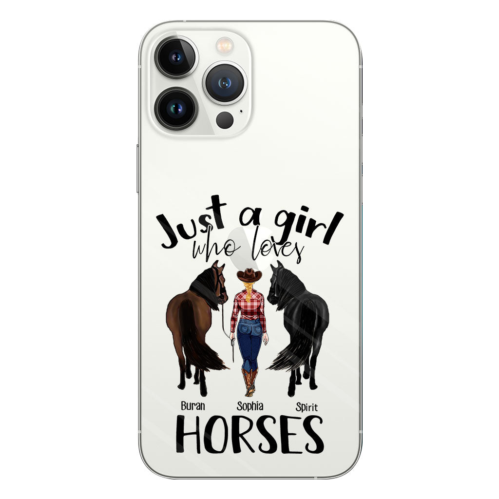 Just A Girl Who Loves Horses - Personalized Horse Clear Phone Case