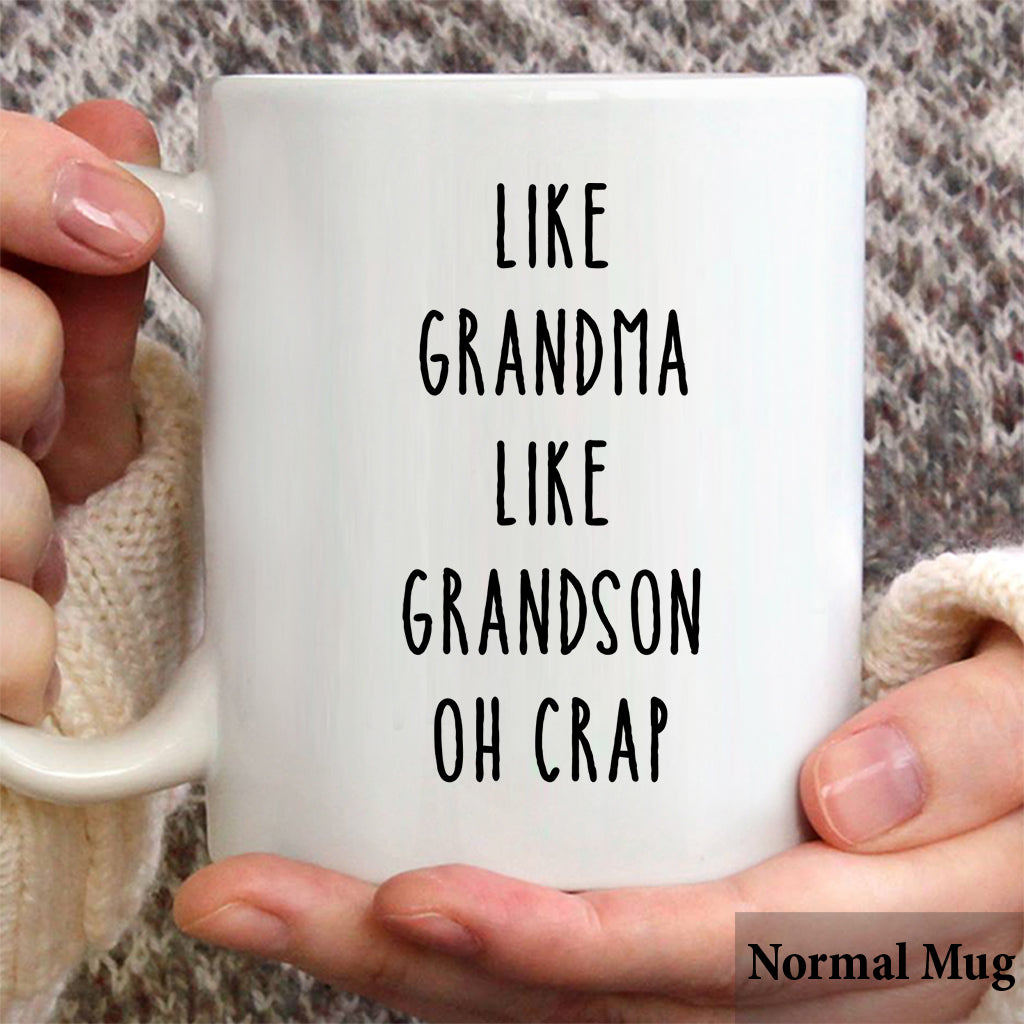 Wie die Mutter, so die Tochter – Oh je! – Familiengeschenk für Tante, Mutter, Oma – Personalisierte Tasse