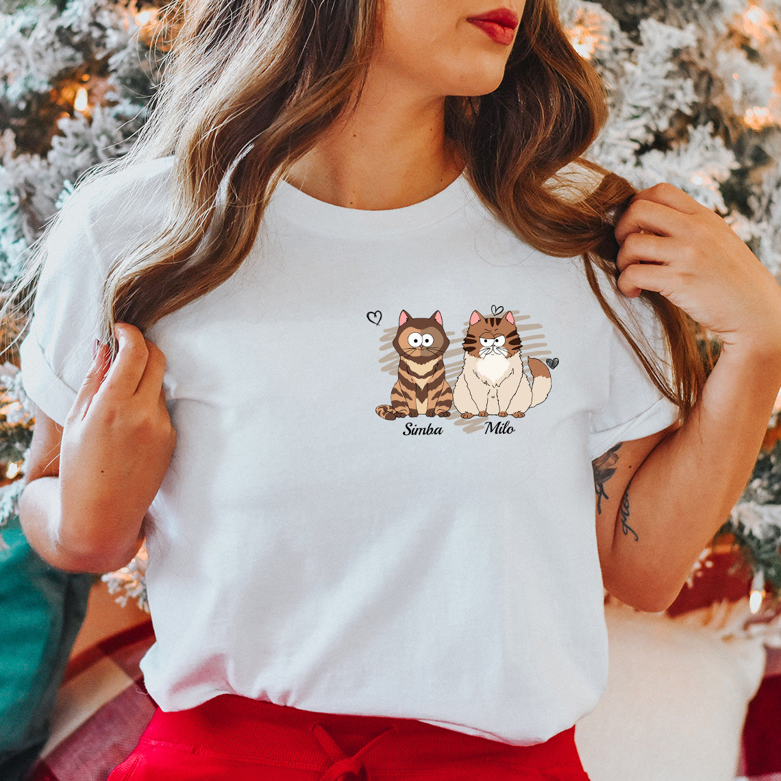 In meiner Hunde-/Katzenmama-Ära – Personalisiertes Katzen-T-Shirt und Hoodie