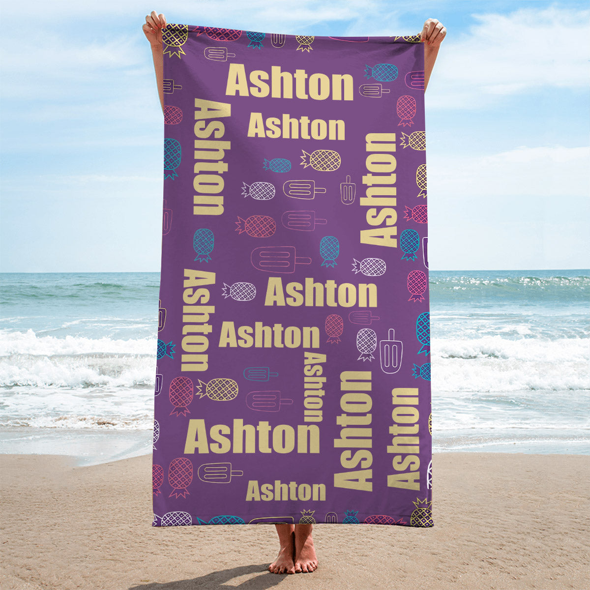 Name Customize - Personalized Beach Towel