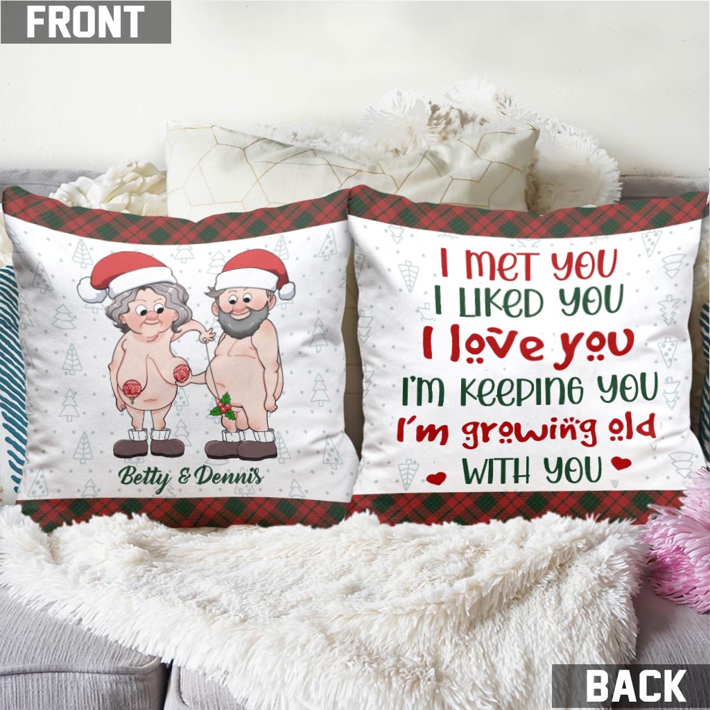 Ich werde mit dir alt – Geschenk für Freund/Freundin – Personalisiertes Dekokissen