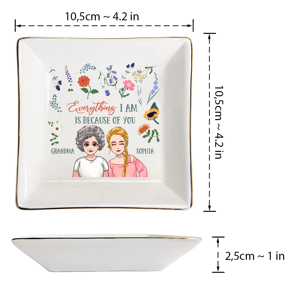 Alles, was ich bin – Geschenk für Mama, Oma, Tochter, Sohn, Enkelin, Enkel – Personalisierte Schmuckschale