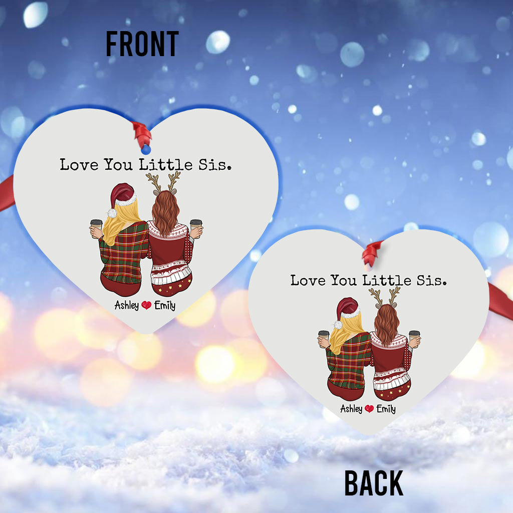 Ich liebe dich, kleine Schwester – personalisierter Schwester-Anhänger