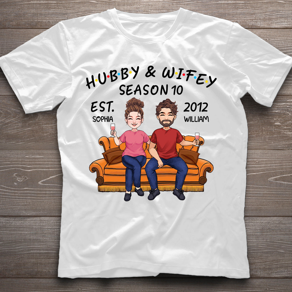 Ehemann und Ehefrau – Personalisiertes Partner-T-Shirt und Hoodie