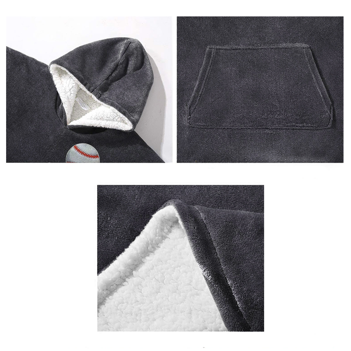 Sportbegeisterte aufgepasst! Personalisierter Baseball-Hoodie mit Deckenmotiv