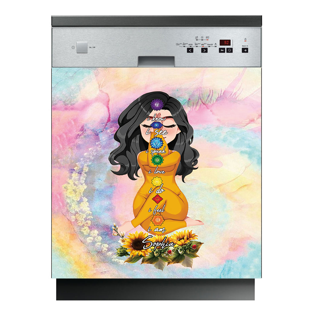 Let That Shit Go - Personalized Yoga Dishwasher Cover