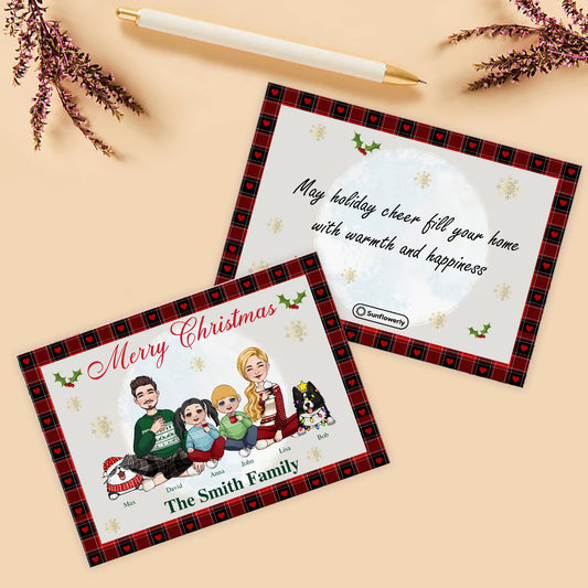 Frohe Weihnachten – Personalisierte Familiengrußkarte