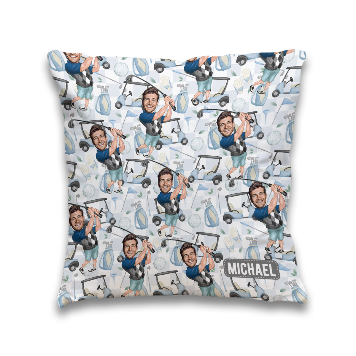 Foto eingefügtes lustiges Golfer-Golfer-Personalisiertes Golf-Dekokissen