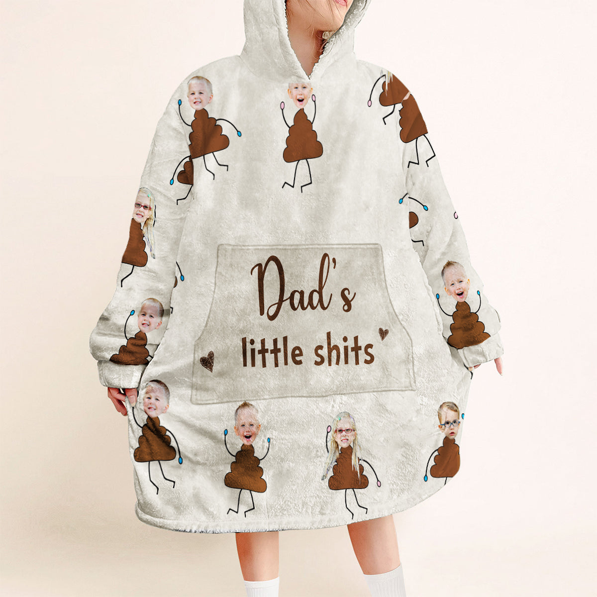 Grandma's Little Cuties - Gift for grandma, mom, dad, grandpa - Personalized Blanket Hoodie