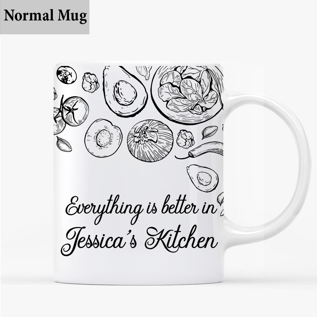 In dieser Küche ist alles besser – Kochgeschenk für Mama, Ehefrau, Freundin, Freundin – Personalisierte Tasse