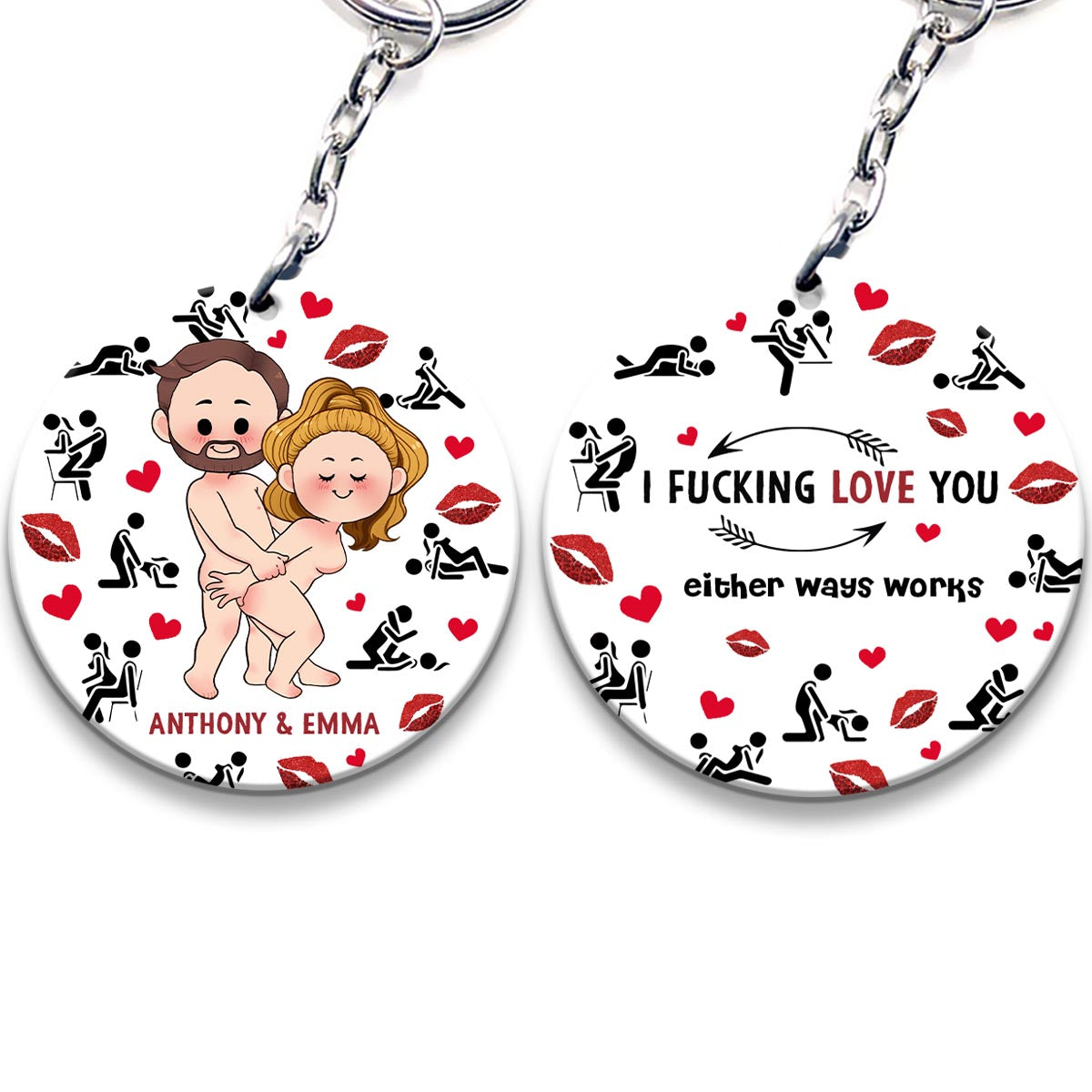 I Promise - Personalized Couple Keychain