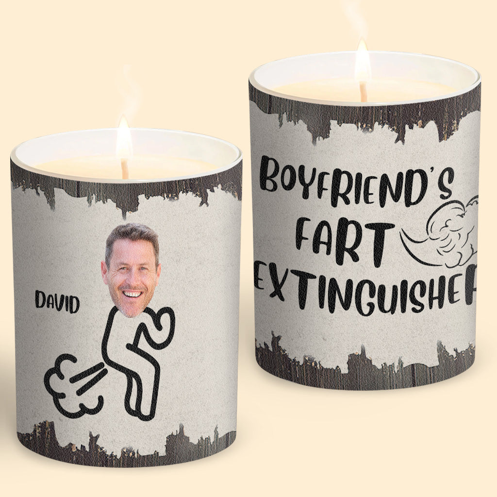 Furzlöscher – Geschenk für Papa, Oma, Opa, Mama, Onkel, Tante, Sohn, Tochter, Bruder, Schwester, Enkelin, Enkel, Ehemann, Ehefrau, Freund, Freundin, Freund – Personalisierte Kerze mit Holzdeckel