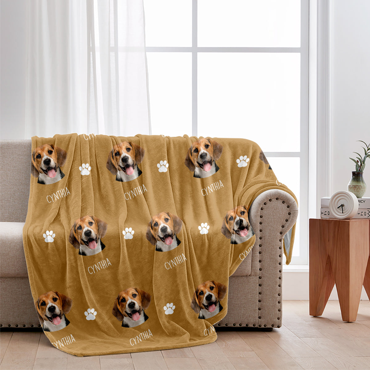 Custom Dog Face - Personalized Dog Blanket