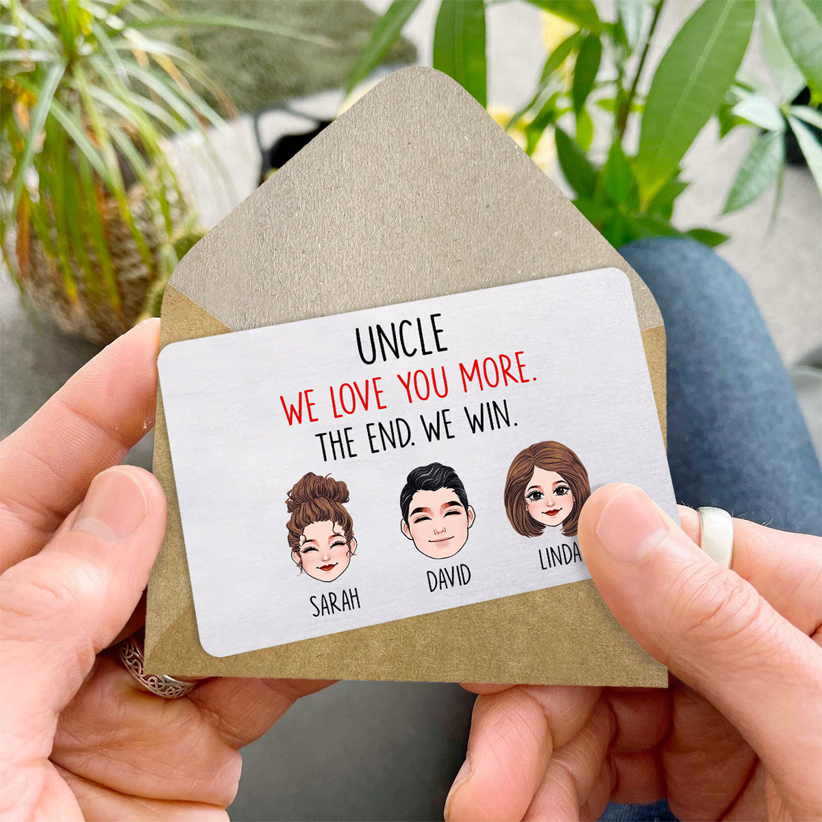 Papa, ich hab dich lieb! – Geschenk für Papa, Oma, Opa, Mama, Onkel, Tante, Freund, Bruder, Schwester – Personalisierte Brieftaschenkarte