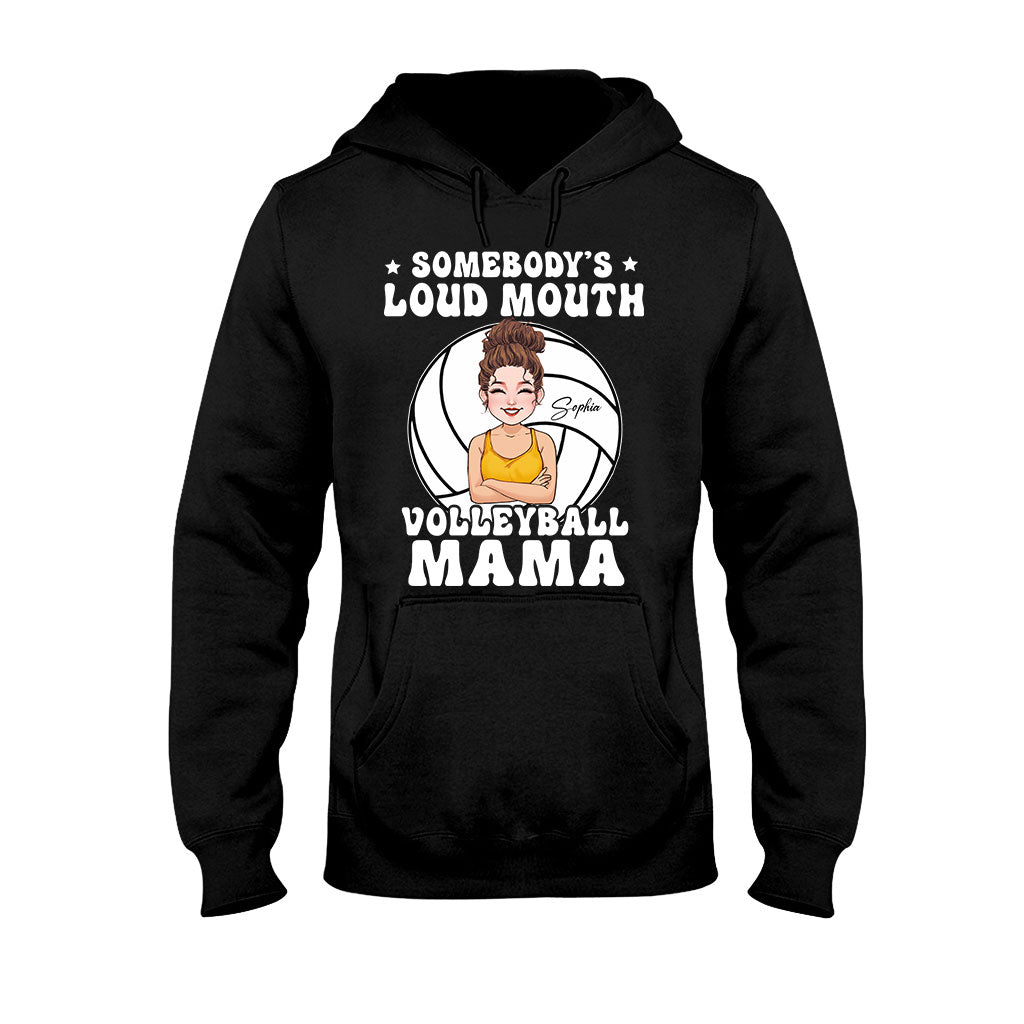Lautstarke Volleyball-Mama – Personalisiertes Volleyball-T-Shirt und Hoodie