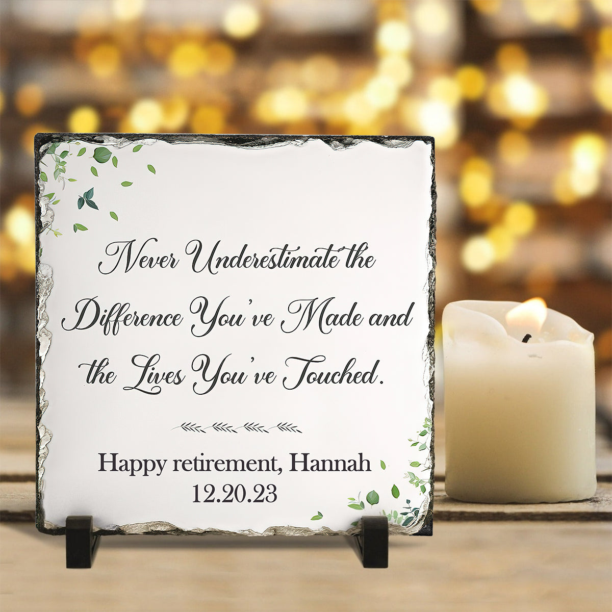 Happy Retirement - Personalized Retired Square Shaped Stone