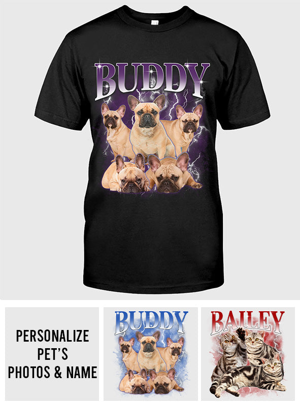Individuell gestaltetes Bootleg-Rap-T-Shirt – Geschenk für Hunde- und Katzenliebhaber – Personalisiertes T-Shirt und Hoodie