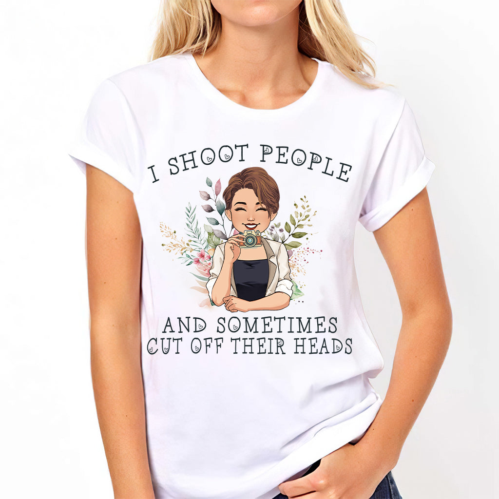 Ich fotografiere Menschen – Personalisiertes Fotografie-T-Shirt und Hoodie