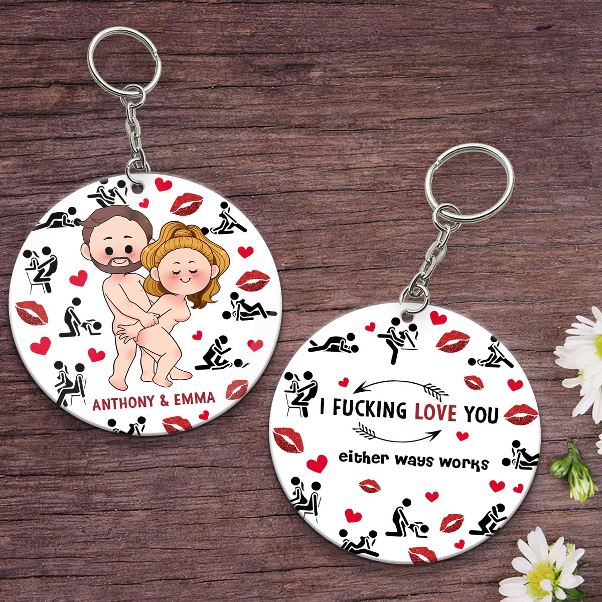 I Promise - Personalized Couple Keychain