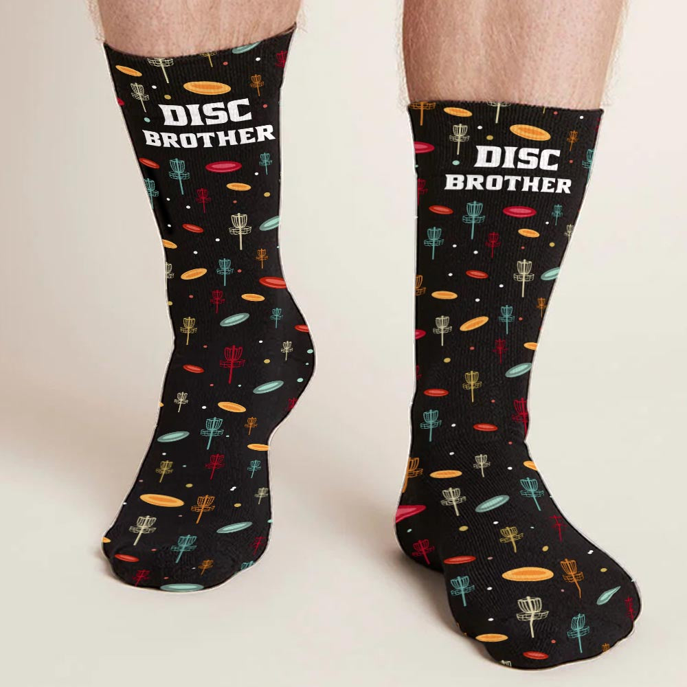 Disc Daddy – Disc-Golf-Geschenk für Papa, Oma, Opa, Mama – Personalisierte Socken