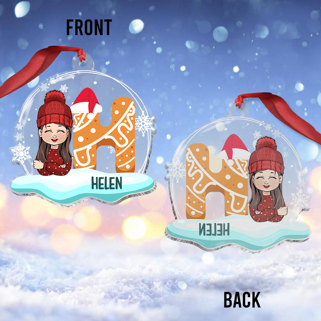 Weihnachtskind – Personalisierter transparenter Kinder-Weihnachtsschmuck