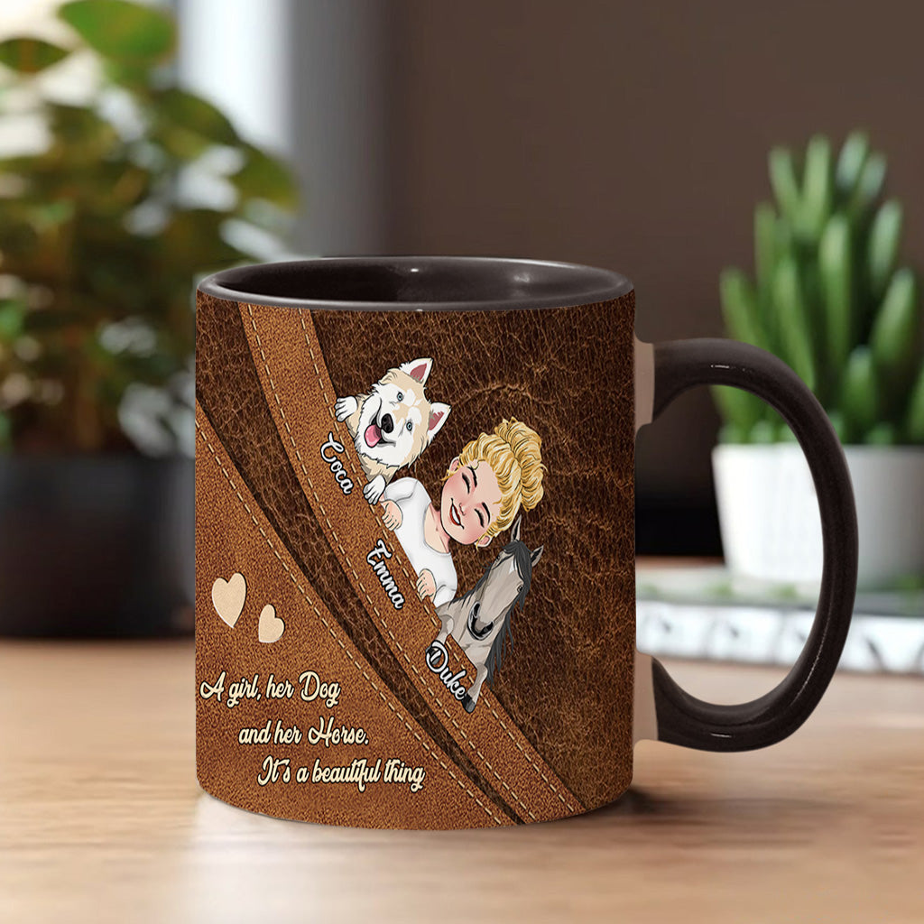 What A Beautiful Thing - Personalized Horse Accent Mug