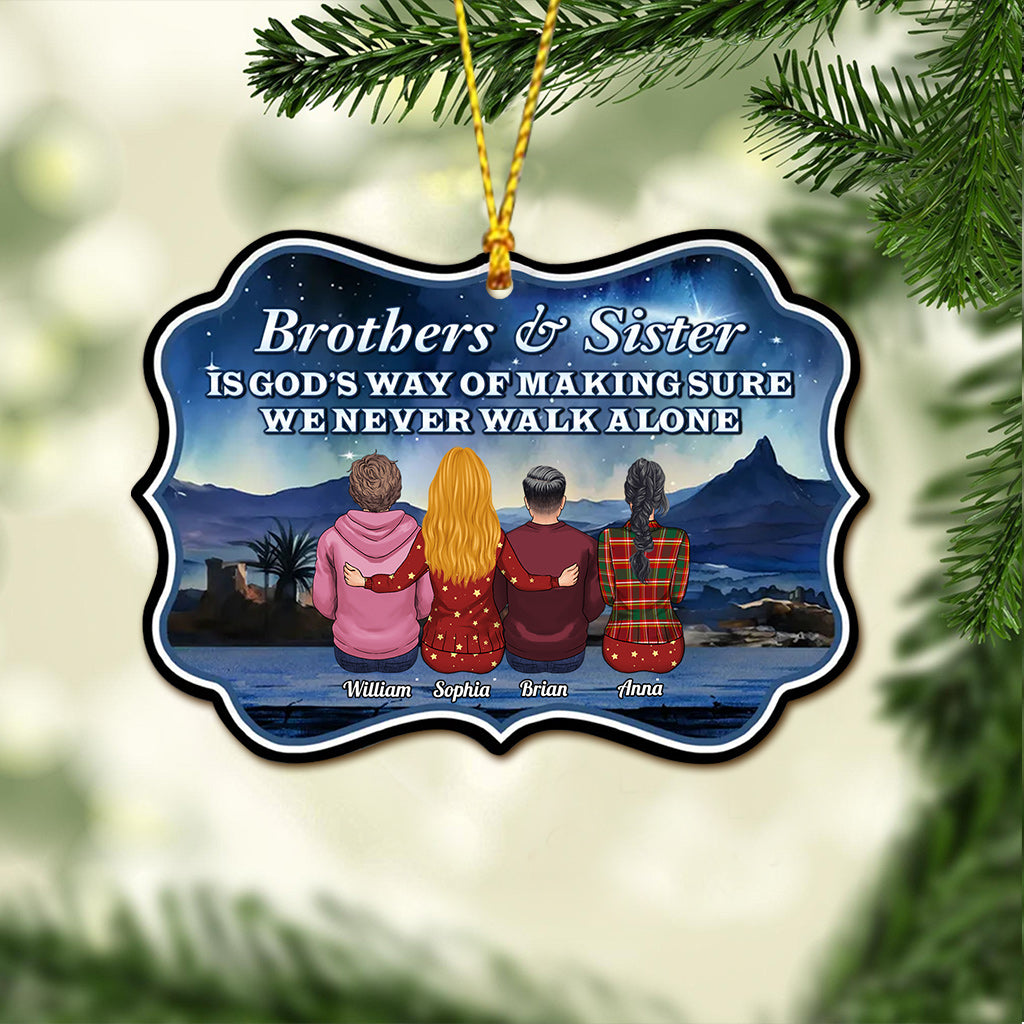 Geh niemals allein – Geschenk für Geschwister, Freunde – Personalisierter Schmuck