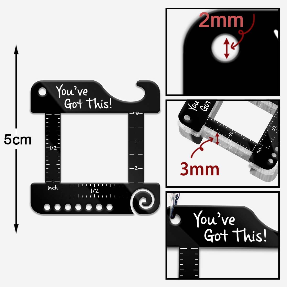Du schaffst das! – Personalisierter Strick-Schlüsselanhänger