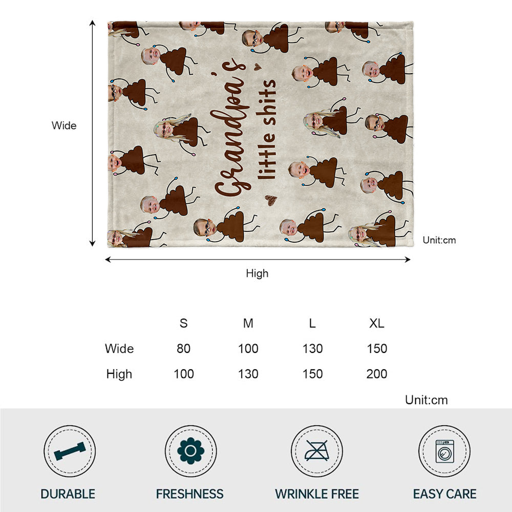 Omas kleine Lieblinge – Geschenk für Oma, Mama, Papa, Opa – Personalisierte Decke