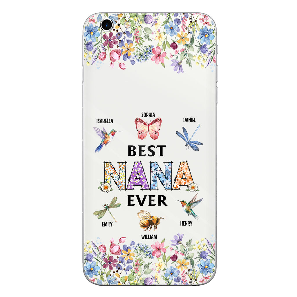 Best Mom Nana Ever - Personalized Grandma Clear Phone Case