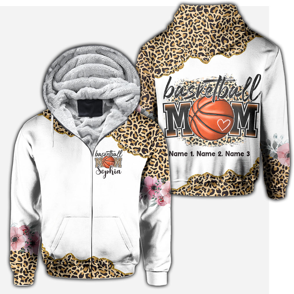 Basketball Mom Leopard - Personalized Basketball All Over Shirt