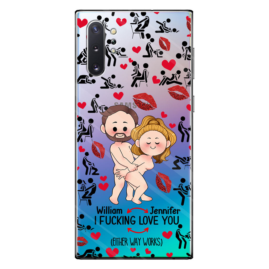 Ich liebe dich – Geschenk für Ehemann, Ehefrau, Freund, Freundin – Personalisierte transparente Handyhülle