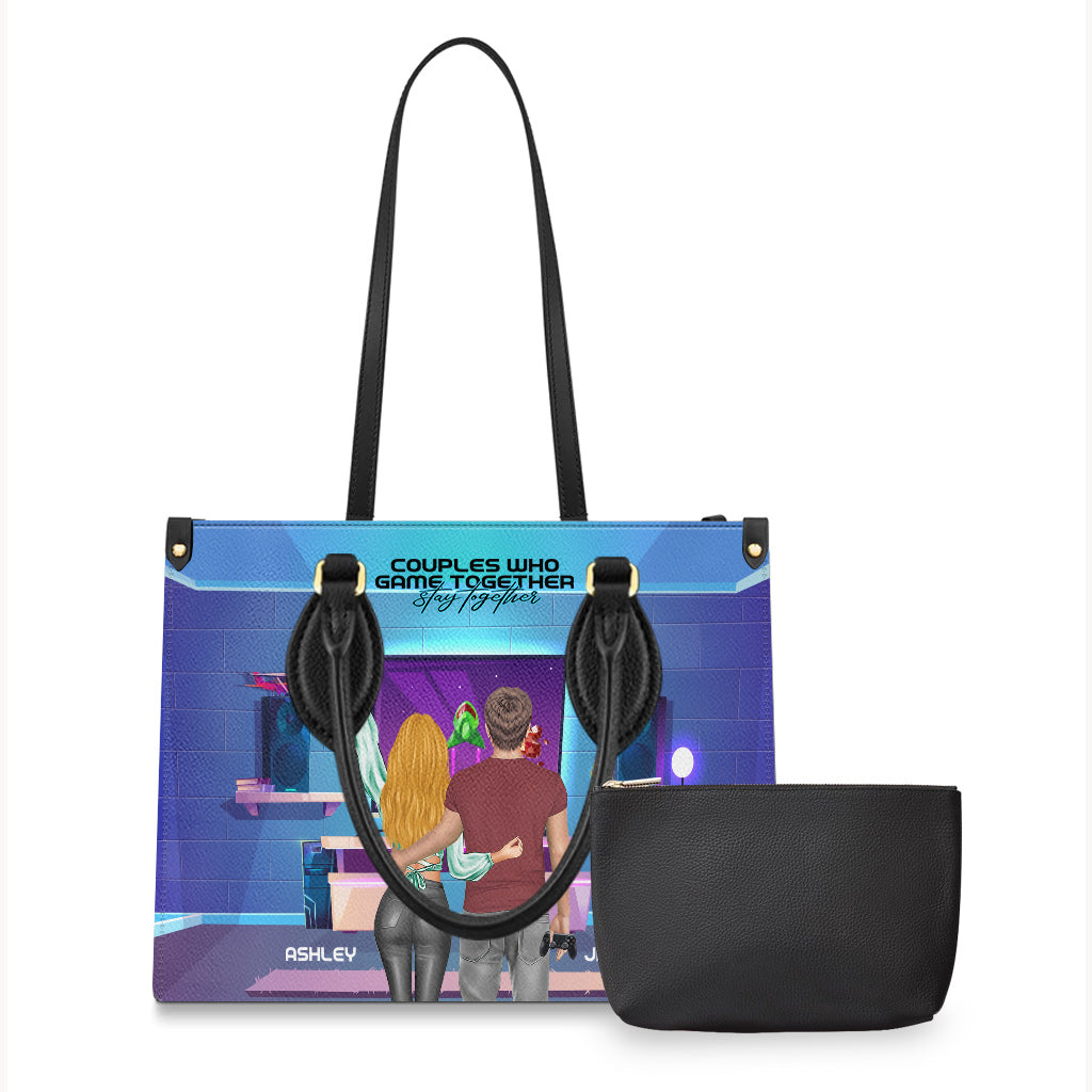 I Will Always Be Your Player Two - Video Game gift for boyfriend, husband, wife, girlfriend - Personalized Leather Handbag
