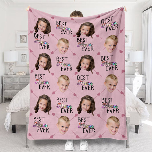 Best Grandma Mom Ever - Gift for grandma, mom, grandma - Personalized Blanket