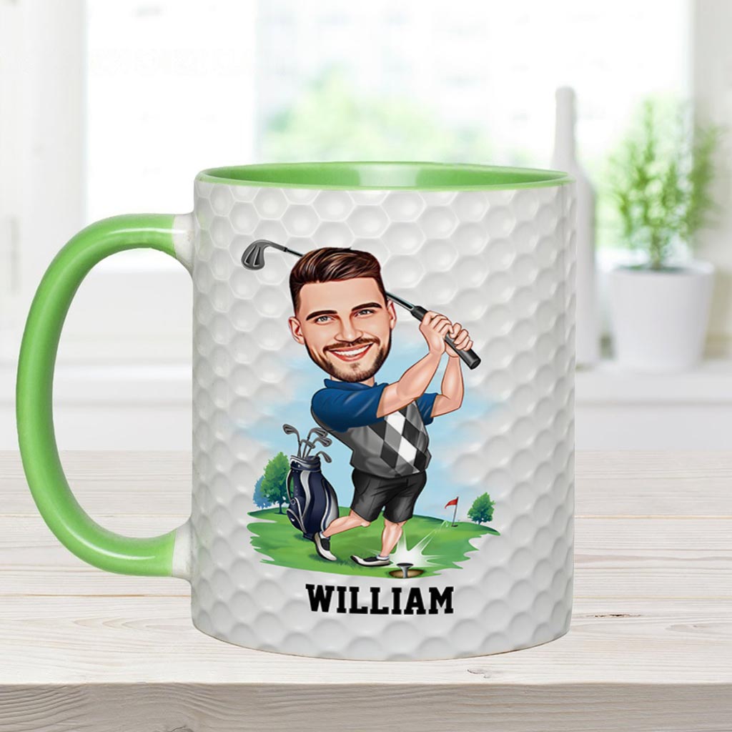 Weltweit mittelmäßigster Golfer – Personalisierte Golf-Akzent-Tasse
