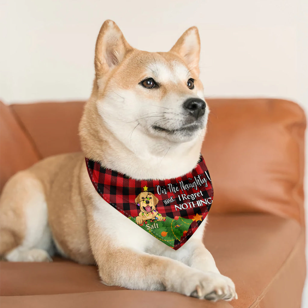 On The Naughty List - Personalized Dog Pet Bandana
