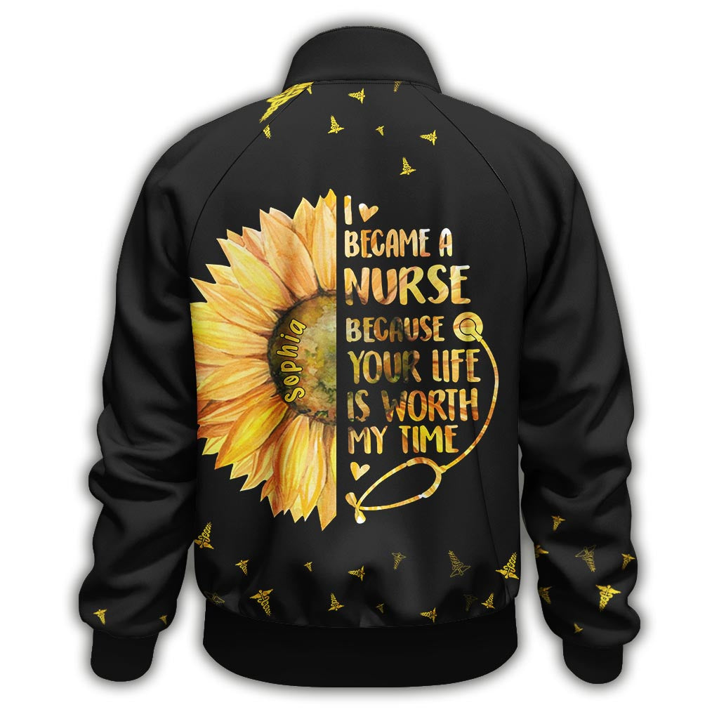 Stolz, Krankenschwester zu sein – Personalisierte Krankenschwester-Reißverschlussjacke