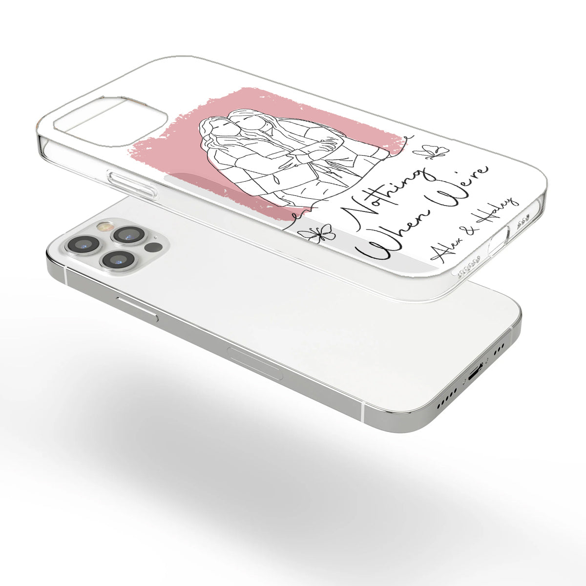 Nothing Makes Sense When We're Apart - Personalized Bestie Clear Phone Case