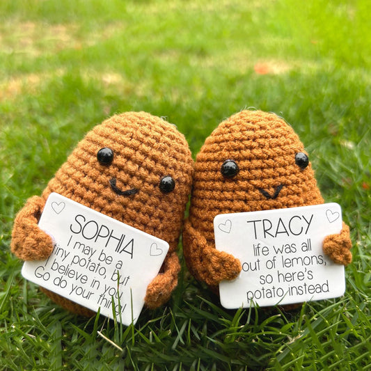 Positive Potato - Personalized Hand Knitted Figurine