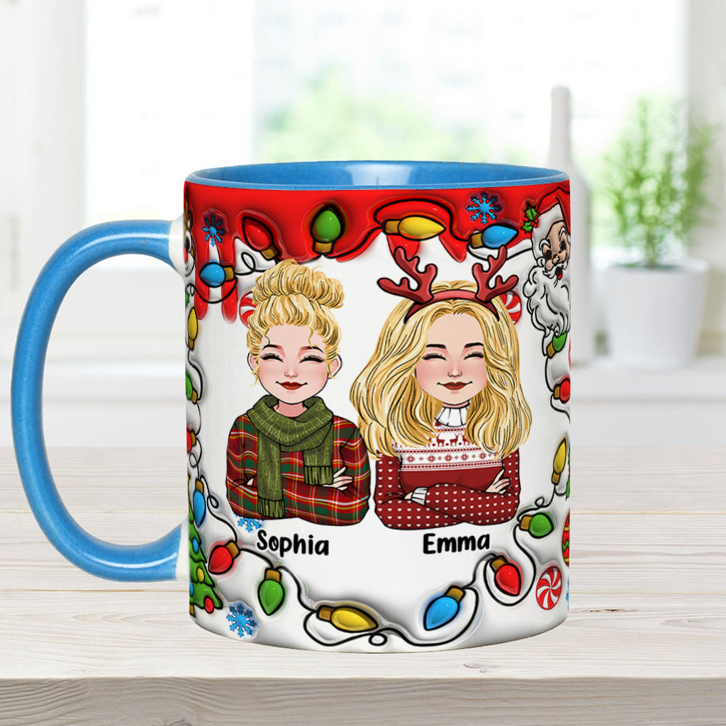 Kollegen sind wie Weihnachtslichter – Personalisierte Tasse mit Kollegen-Akzent