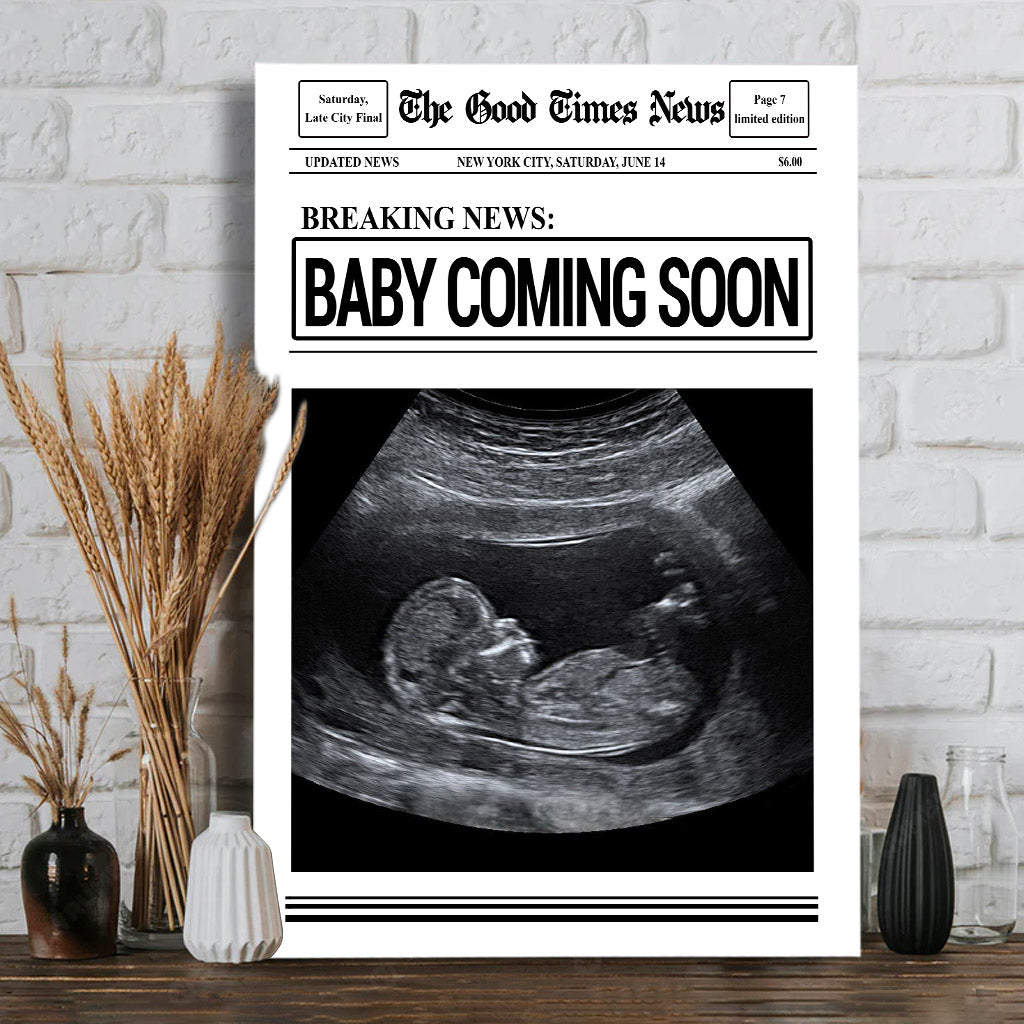 Baby Coming Soon - Personalized Mother Canvas And Poster