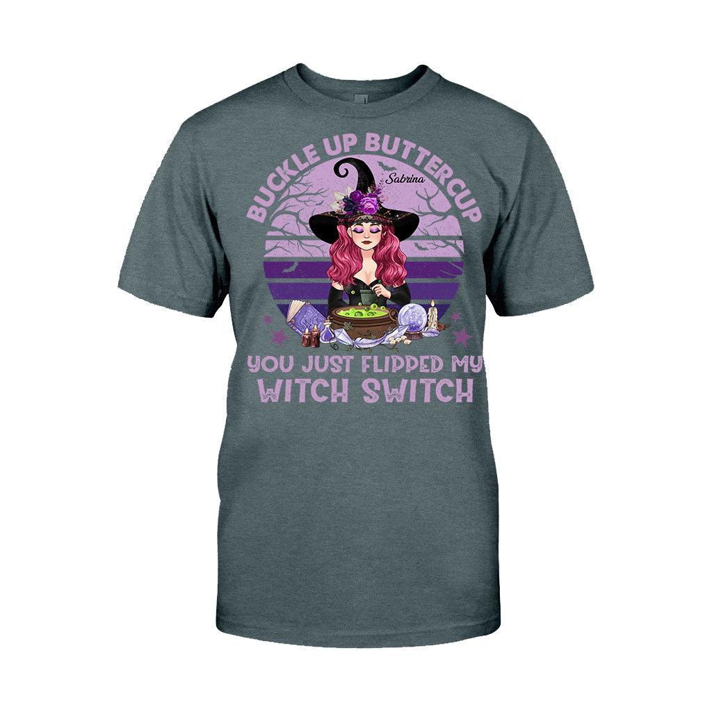 Buckle Up Buttercup - Personalized Witch T-shirt & Hoodie