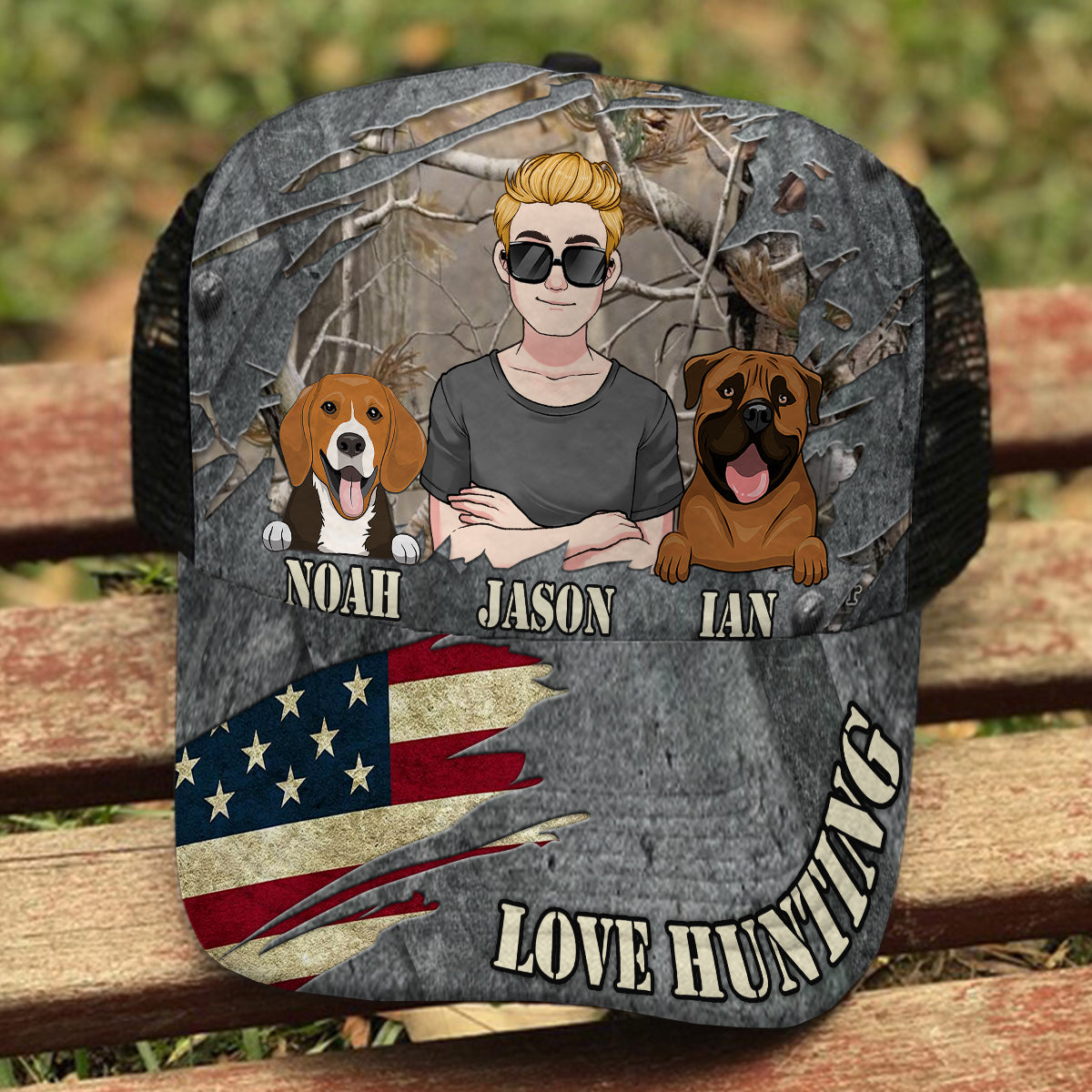 Liebe zur Jagd – Personalisierte Trucker-Mütze für Jäger